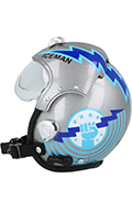 Iceman HGU-style decorated fighter pilot helmet (grey)