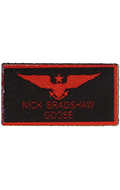 Custom pilot ID patch inspired by Top Gun Nick Bradshaw