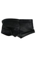 Short black leather-look shorts, Yuna Final Fantasy X-2 style
