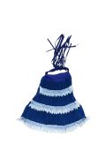 Blue pleated skirt with white frills, Yuna Final Fantasy X-2 style