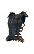 Black torso armor with shoulder armor, gold ornaments, Artemisia