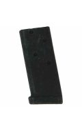 Black compact 9 mm pistol magazine